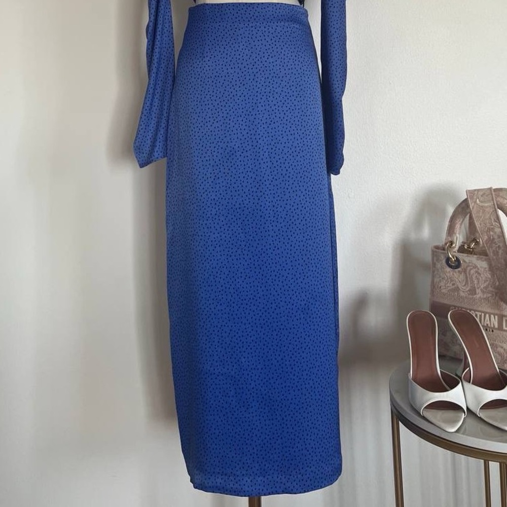 Elegant Blue ZARA Maxi Skirt